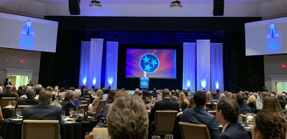 Gov. Lee talks up accomplishments with Collierville Chamber